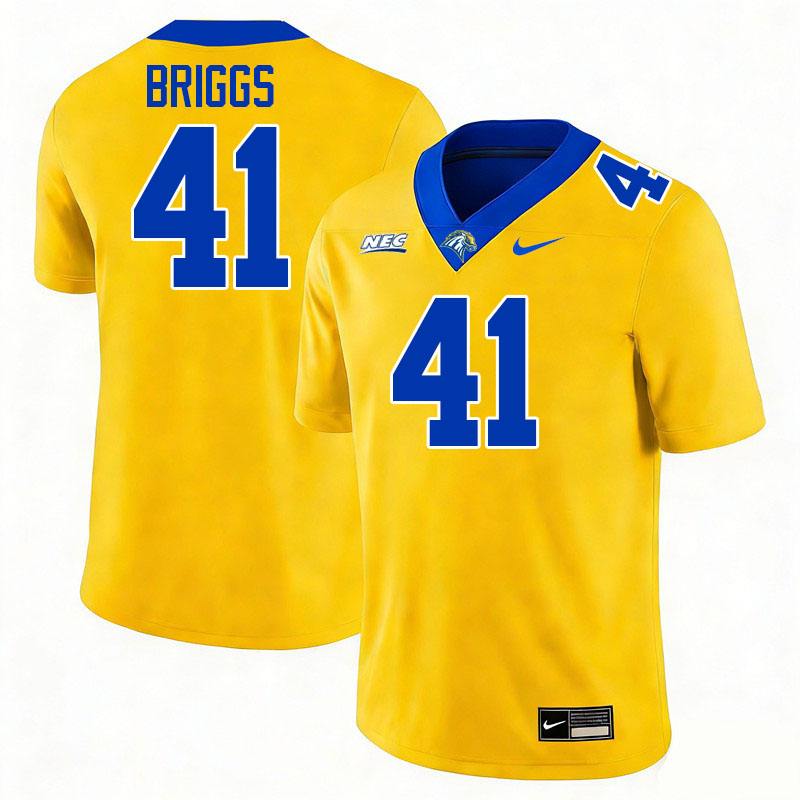 New Haven Chargers #41 Irv Briggs College Football Jerseys,Uniforms Stitched-Gold